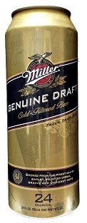 Miller Genuine Draft 24 oz can