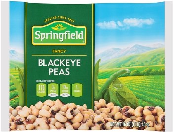 Springfield Blackeye Peas 16 oz