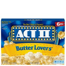 Act Ii Popcorn Butter Lovers 3 x 2.75 oz