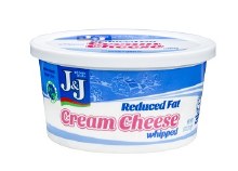 J & J Cream Cheese Whipped Low Fat  8 oz