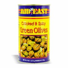 M.E. Spicy Green Olives 43 oz