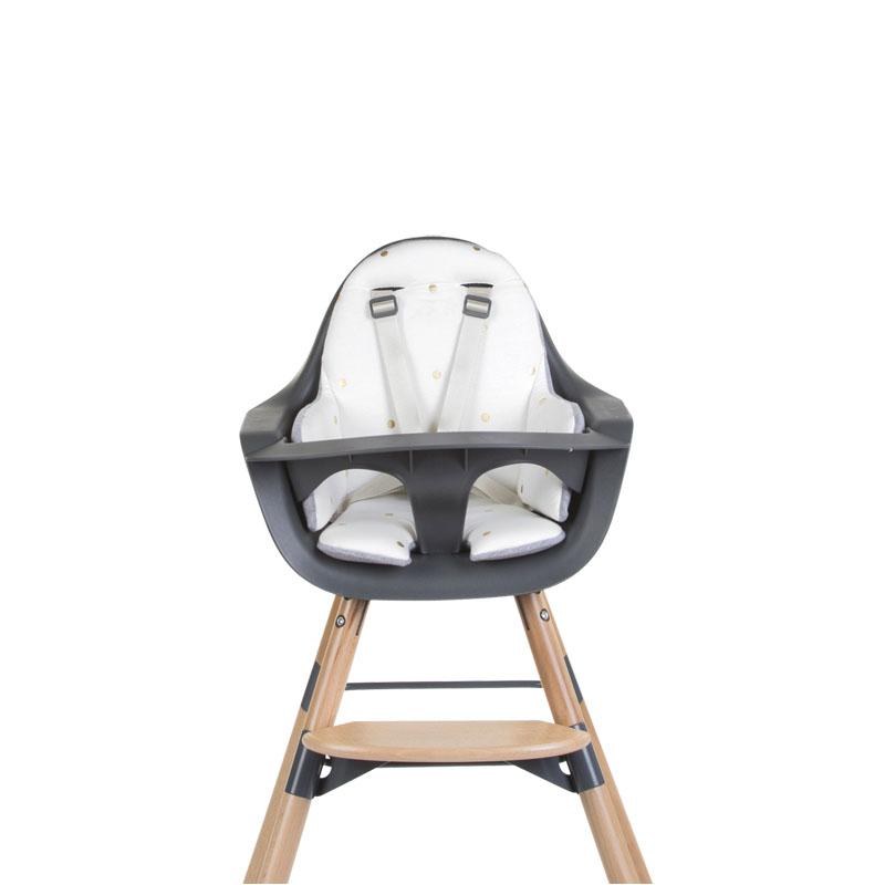 Childhome Highchair Cushion Jersey Gold Dots Modern Natural Baby