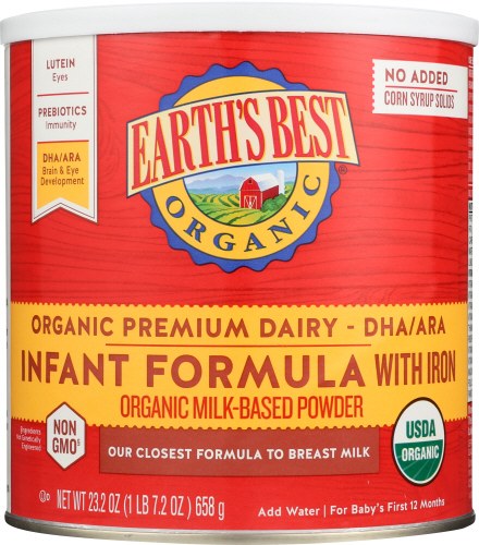 earth's best organic dairy infant powder formula