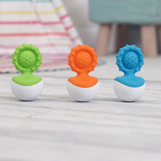 Fat Brain Toys Dimpl Wobbl Green Baby Toys /& Gifts for Ages 0 to 1