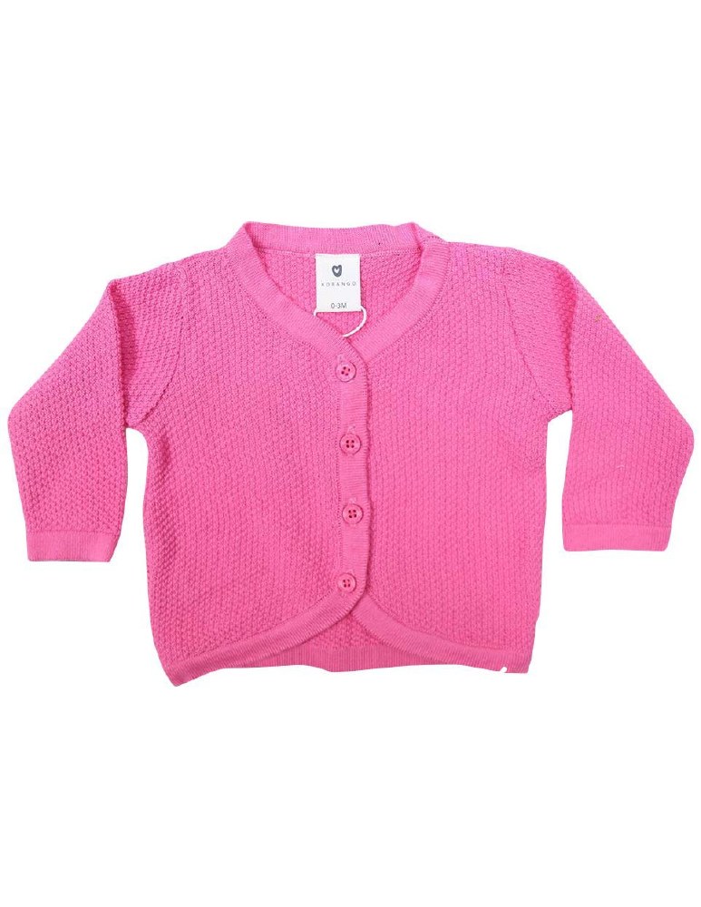 Korango Cardigan- Pink NB - Modern Natural Baby