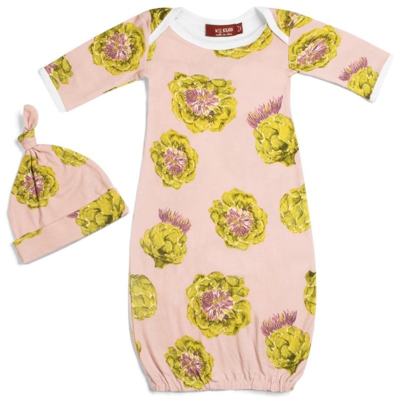 baby gowns with elastic bottoms