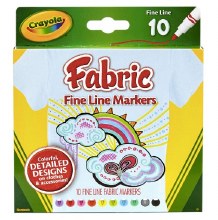 Doodle Tees Fine Line Fabric Markers 10-Count