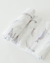 Cotton Muslin Swaddle Narwhal