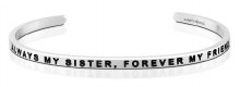 MantraBand Always My Sister, Forever My Friend Silver