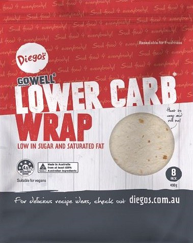 GoWell Lower Carb Wrap 8 Pack 400gm