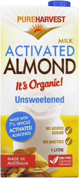 Organic Almond Milk Unsweetened 1L