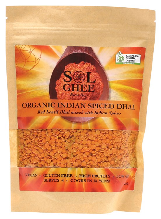 Organic Indian Spiced Dhal Red Lentil Dhal Mix 400gm