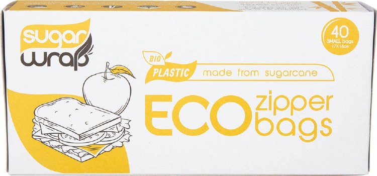 Eco Zip Lock Bags Made from Sugarcane - Small Sandwich x40