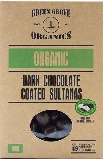 Sultanas Dark Chocolate Coated 180gm