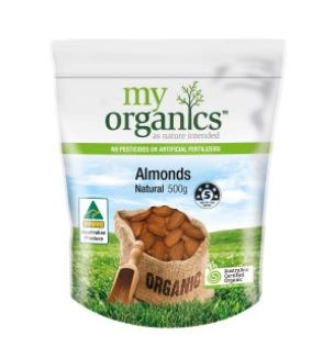 Almonds Natural 500G My Organics