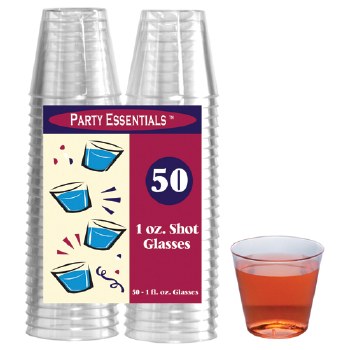 1 oz. Clear Shot Glasses 50pk