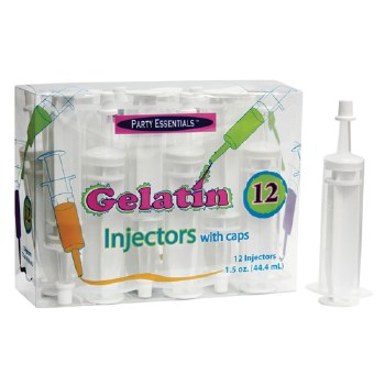 Clear Jello Injectors w/ Cap (set of 12)