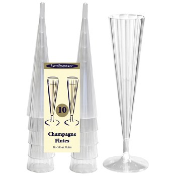 5 oz. Clear Champagne Flutes 10pk