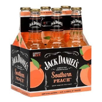 Jack Daniels Southern Peach Country Cocktail 6pk 12oz Btl