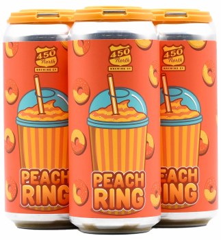 450 North Peach Ring 4pk 16oz Can