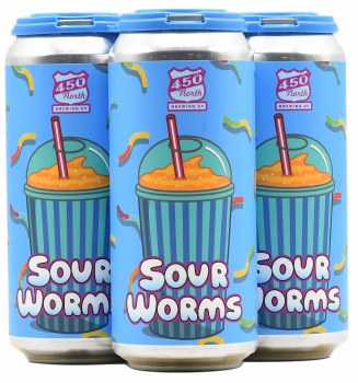 450 North Sour Worms 4pk 16oz Can