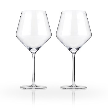 Raye Crystal Burgundy Glasses (Set of 2)