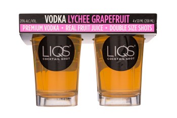 Liqs Vodka Lychee Grapefruit Shots 4pk 50ml
