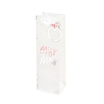 Cakewalk Miss To Mrs Weintasche – Geschenkbeutel Für Eine Flasche Wein, 190 G/m² Kunstpapier Mit Folienakzenten