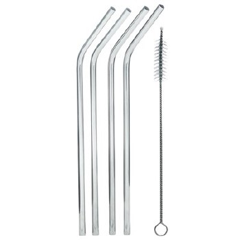 Stainless Steel Drinking Straws Set of 4