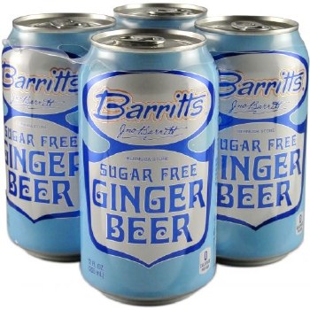 Barritts Sugar Free Ginger Beer 4pk 12oz Can