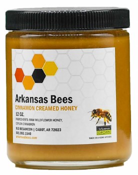 Arkansas Bees Cinnamon Creamed Honey 12oz