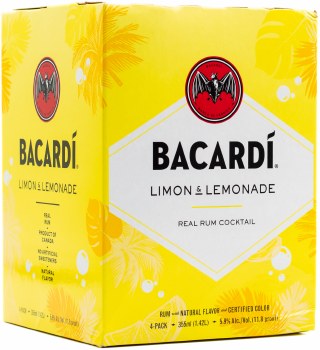 Bacardi Limon Lemonade 4pk 335ml