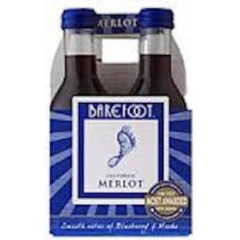 Barefoot Merlot 4pk 187ml