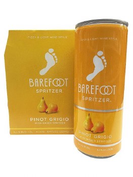Barefoot Pinot Grigio Spritzer 4pk 250ml Can