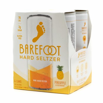 Barefoot Pineapple Hard Seltzer 4pk 250ml Can