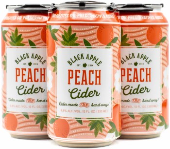 Black Apple Cider Peach Hard Cider 4pk 12oz Can