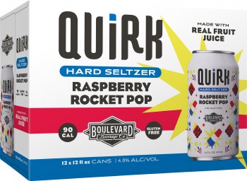 Quirk Raspberry Rocket Hard Seltzer 12pk 12oz Can