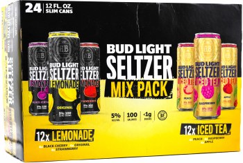 Bud Light Seltzer Lemonade and Iced Tea Mix Variety Pack 24pk 12oz Can