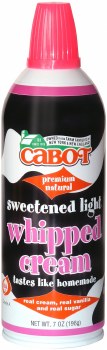 Sweetened Light Whipped Cream 7oz Can