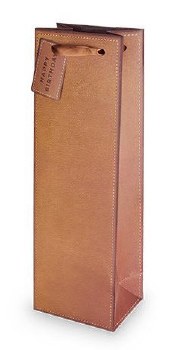 Faux Leather Wine Gift Bag