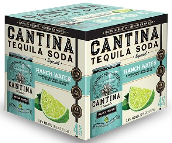 Cantina Ranch Water Tequila Soda 4pk 355ml Can