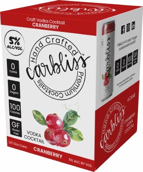 Carbliss Vodka Cranberry 4pk 355ml