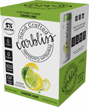 Carbliss Vodka Lemon Lime 4pk 355ml