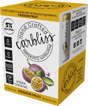 Carbliss Vodka Passion Fruit 4pk 355ml Can