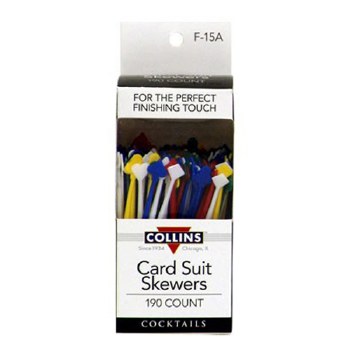 Card Suit Skewers, 190pc