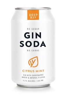Deep Bay Citrus Mint Gin Soda 12oz Can