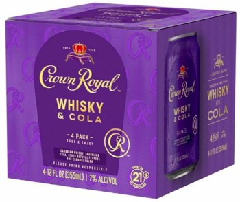 Crown Whisky and Cola Cocktail 4pk 12oz Can