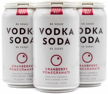 Deep Bay Cranberry Pomegranate Vodka Soda 4pk 12oz Can
