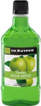 DeKuyper Pucker Sour Apple Schnapps Liqueur Plastic 750ml