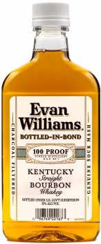 Evan Williams White Label Bottled In Bond Straight Bourbon Whiskey 375ml
